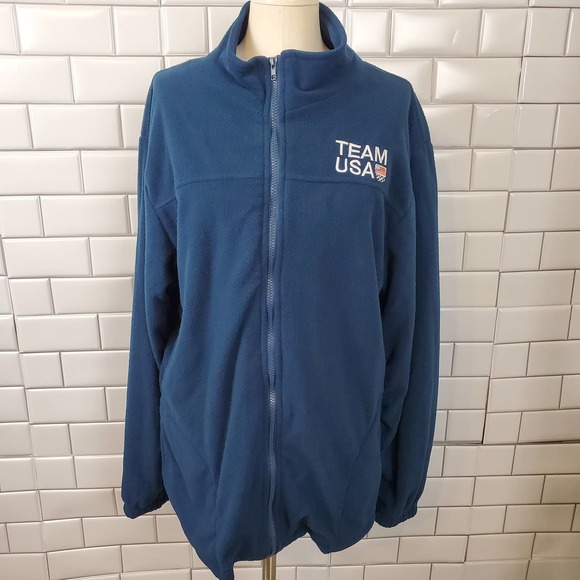 TEAM USA FLEECE TEAL FULL ZIP LIGHTWEIGHT JACKET WOMEN'S SIZE LARGE/ XL - Picture 1 of 13